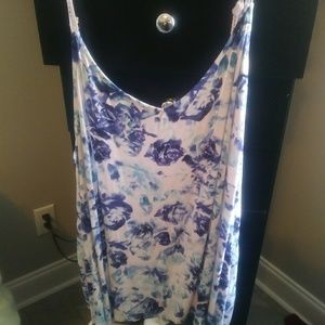 Torrid floral spaghetti string top
